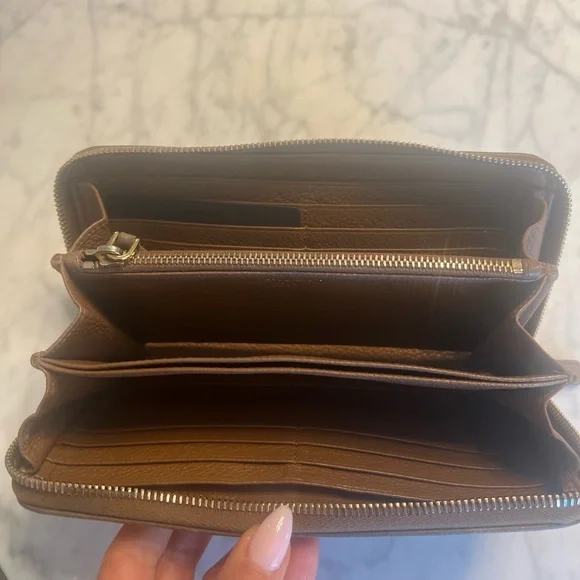 Prada Tan Leather Zip-Around Wallet - Picture 10 of 16